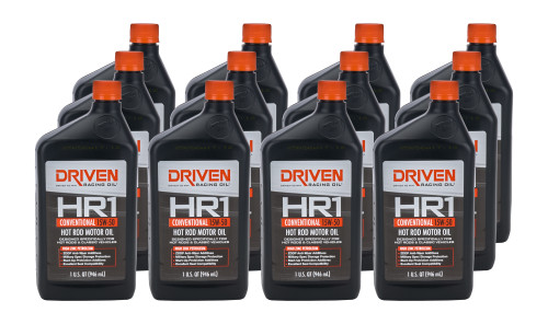 Driven Racing Oil 02106-12 Motor Oil, HR1, High Zinc, 15W50, Conventional, 1 qt Bottle, Set of 12 Driven Racing Oil 02106-12 Motor Oil, HR1, High Zinc, 15W50, Conventional, 1 qt Bottle, Set of 12