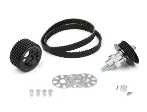 Jones Racing Products 2010-RA-21 Pulley Kit, HTD, Aluminum, Black Anodized, Small Block Chevy, Kit