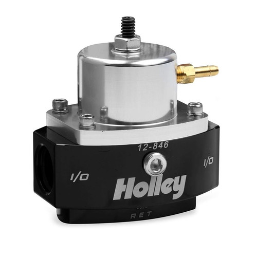 Holley 12-846 HP Billet Fuel Pressure Regulator, EFI Bypass Style, 15-65 PSI