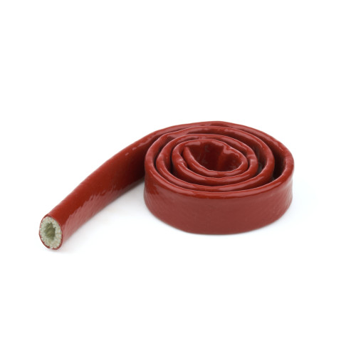 Redhorse Performance 244-06-3-3 Hose and Wire Sleeve, 244 Series, 15 mm ID, 3 ft Long, Fiberglass, Red, Each