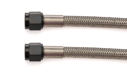 Redhorse Performance 900-06-24-2 AN Hose Assembly, 900 Series, 24 in Long, 6 AN Hose, 6 AN Straight Female to 6 AN Straight Female, Braided Stainless, PTFE Lined, Aluminum, Black Anodized, Each