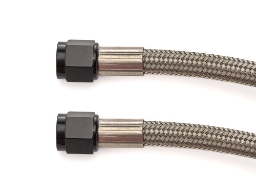 Redhorse Performance 900-06-36-2 AN Hose Assembly, 900 Series, 36 in Long, 6 AN Hose, 6 AN Straight Female to 6 AN Straight Female, Braided Stainless, PTFE Lined, Aluminum, Black Anodized, Each