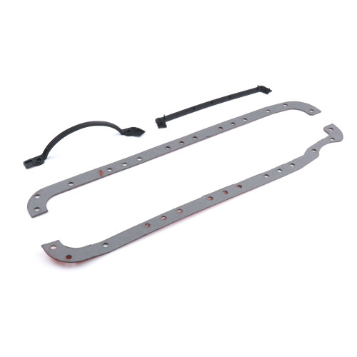 SCE Gaskets 213096 Oil Pan Gasket, Multi-Piece, PTFE Coated Steel Core Fiber, Donovan D500, Big Block Chevy, Kit