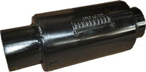 Schoenfeld IMCA922 Muffler, 2-1/4 in. Center Inlet, 2-1/4 in. Center Outlet, 9 in. Long, Steel, Black Paint, Each