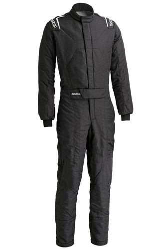 Sparco BRS0037U0K01066 Driving Suit, Stint, 1-Piece, SFI 3.2A/5, Double Layer, Aramid/Nomex, Black, 2X-Large/3X-Large, Each