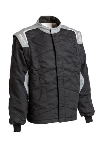 Sparco BRS0054U0K10066 Driving Jacket, Stint, SFI 3.2A/5, Double Layer, Aramid/Nomex, Black/Gray, 2X-Large/3X-Large, Each