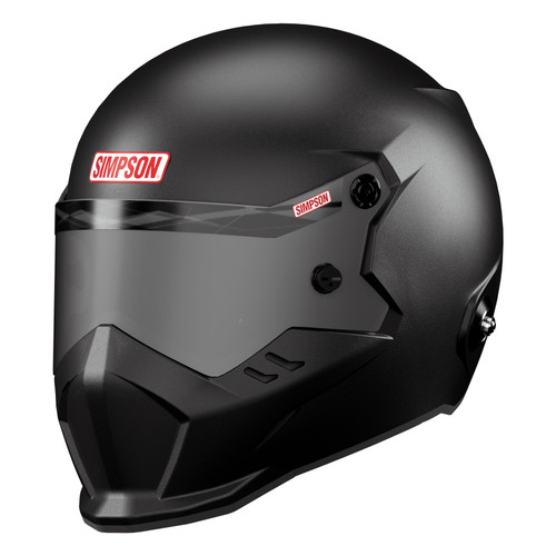 Simpson Safety 9290008 Helmet, KingSnake, Full Face, Snell SA2025, Head and Neck Restraint Ready, Flat Black, X-Small, Each