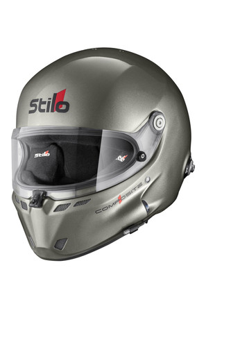 Stilo AA0800AF2X64 Helmet, ST6 GT, Full Face, Snell SA2025, Head and Neck Restraint Ready, Silver, 3X-Large, Each