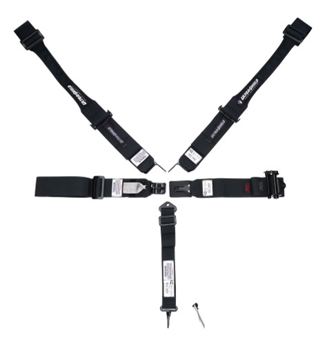 Ultra Shield HB22051H Harness, 5 Point, Latch and Link, SFI 16.1, Pull Down Adjust, Bolt-In/Wrap Around, Individual Harness, HANS Ready, Black, Kit