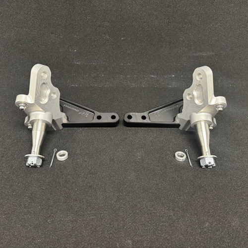 TRZ 326-MUS-31 1979-2004 Mustang 3 in. Aluminum Drop Spindles for Spindle Mount Brakes, With Steering Arms, Pair