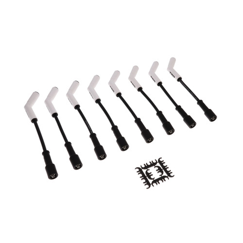 TSP 83031CE Ford Godzilla 7.3L, Spark Plug Wire Set, Ceramic, Spiral core, 8.5 mm, White, 135 degree, 9 3/4 in. Long, Set of 8