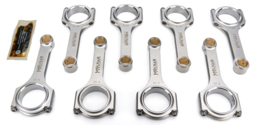Molnar Technologies CH6125NLB-LST8-A GM LS Connecting Rod, PWR ADR, H-Beam, 6.125 in. Long, 7/16 in. Cap Screws, Billet Steel, Set of 8