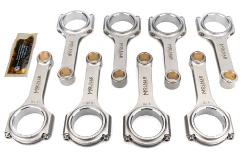 Molnar Technologies CH6135VTB-N8-A Big Block Chevy Connecting Rod, H-Beam, 6.135 in. Long, 7/16 in. Cap Screws, Billet Steel, Set of 8