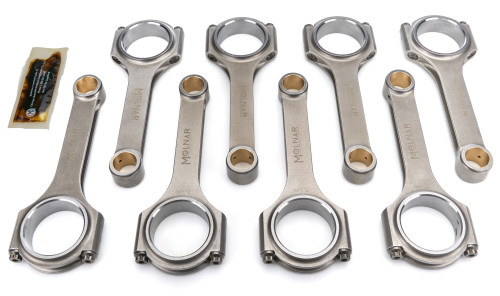 Molnar Technologies CH7100VTB8-A Big Block Chevy Connecting Rod, H-Beam, 7.100 in. Long, 7/16 in. Cap Screws, Billet Steel, Set of 8