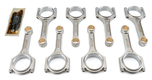 Molnar Technologies CI5700NLB-L8-A Small Block Chevy Connecting Rod, Lightweight, I-Beam, 5.700 in. Long, 3/8 in. Cap Screws, Billet Steel, Set of 8