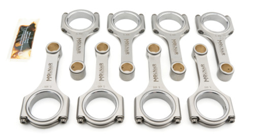 Molnar Technologies FH5400RLB-T8-ASmall Block Ford Connecting Rod, PWR ADR, H Beam, 5.400 in. Long, 7/16 in. Cap Screws, ARP2000 Bolt, Billet Steel, Set of 8