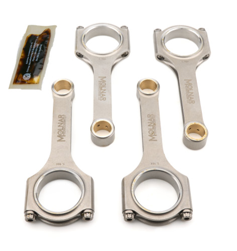 Molnar Technologies HH5984FFB4-A Connecting Rod, H Beam, 5.984 in. Long, 3/8 in. Cap Screws, ARP2000 Bolt, Billet Steel, Honda K-Series, Set of 4