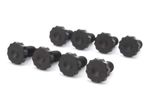 Allstar ALL16177 Flywheel Bolt Kit, 11 mm x 1.5 Thread, 0.880 in. Long, 12 Point Head, Steel, Black Oxide, Set of 8