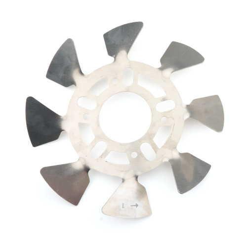 Allstar ALL42174 Brake Cooling Fan, Driver Side, Hub Mounted, 11.625 in. Diameter, 5 x 5 in. Bolt Pattern, 5/8 in. Studs, Aluminum, Natural, Each