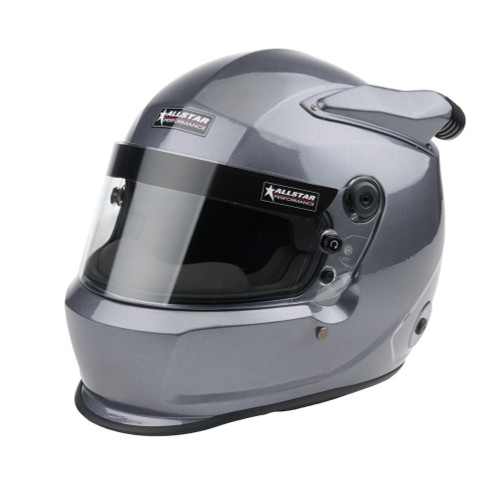 Allstar ALL942582 Helmet, Series 50, Mid-Air, Snell SA2025, Head and Neck Support Ready, Gray, Medium, Each