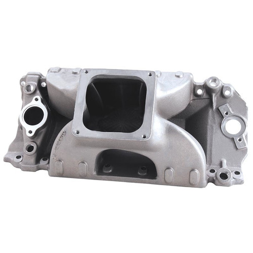 Brodix BM 2017-R Intake Manifold, Dominator Flange, Single Plane, Rectangle Port, Aluminum, Natural, Big Block Chevy, Each