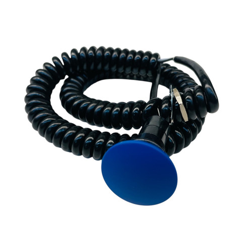 Drag Race Solutions 3109-MBLU Transbrake Switch, Push, Momentary, 5/8-24 in. Thread, Wire Lead Terminals, Blue, Each