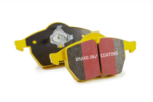 EBC Brakes USA Inc DP42089R Brake Pads, Yellow Stuff, High Friction, Rear, 18 mm Thick, Para-Aramid, Various BMW Applications, Set of 4