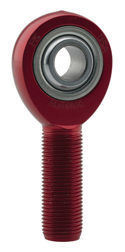 FK Rod Ends ALRSML8 Red Rod End, ALRSML Series, Spherical, 1/2 in. Bore, 5/8-18 in. Left Hand Male Thread, Steel Ball, Aluminum, Red Anodized, Each