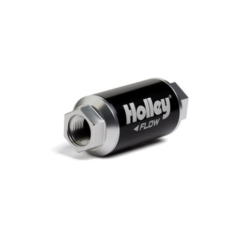 Holley 162-562 100 GPH Billet Fuel Filter, 40 Micron, Bilet Aluminum, 3/8 in. NPT Female