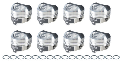 Icon Pistons IC897.STD Piston, Premium Forged, Dome, 4.250 in. Bore, 1.765 in. Compression Height, 1/16 x 1/16 x 3/16 in. Ring Grooves, Plus 81.50 cc, Aluminum, Mopar 426 Hemi, Set of 8