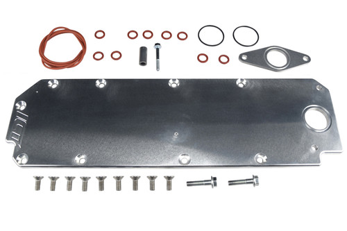 ICT Billet 551171 Valley Cover, 0.375 in. Thick, O-Rings / Hardware, Aluminum, Polished, GM GenV LT-Series, Each
