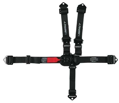 Impact Racing 54116651 Harness, Junior Racer Series, 5 Point, Latch and Link, SFI 16.1, Pull Up Adjust, Bolt-In / Wrap Around, Individual Harness, Quarter Midget / Junior Dragster, Black, Kit