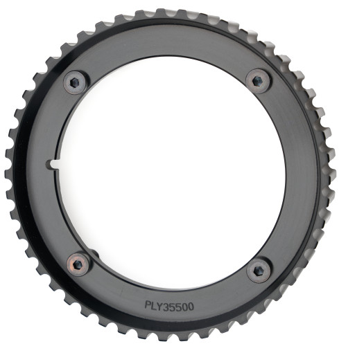 Jesel PLY-35500 Timing Belt Pulley, Camshaft, Upper, Aluminum, Black Anodized, Small Block Chevy / GM V6, Each