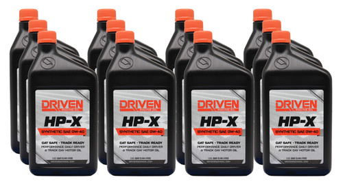 Driven Racing Oil 17406-12 Motor Oil, HP-X, 0W40, Synthetic, 1 qt, Set of 12