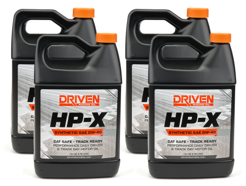 Driven Racing Oil 17408-4 Motor Oil, HP-X, 0W40, Synthetic, 1 gal, Set of 4
