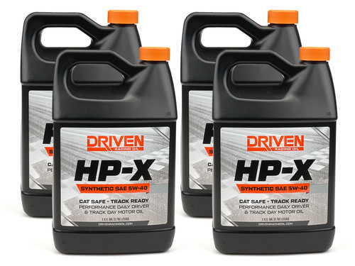 Driven Racing Oil 17548-4 Motor Oil, HP-X, 5W40, Synthetic, 1 gal, Set of 4