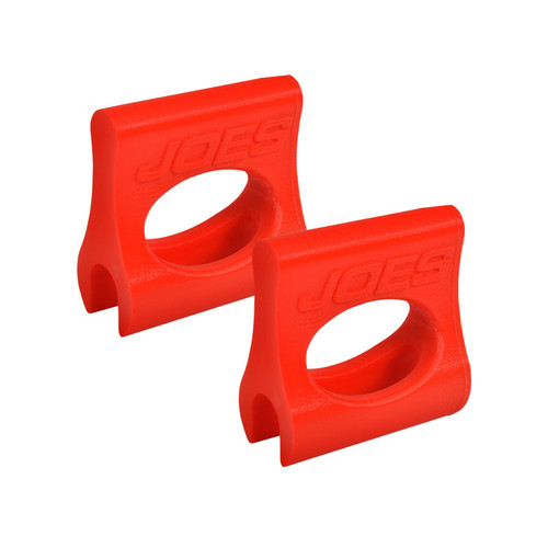 Joes Racing Products 28290 Steering Rack Lock Kit, Snap On, 2.5 in. Long, Plastic, Red, Pair