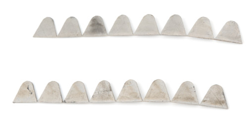 Kevko Oil Pans & Components K9123 Rocker Arm Oil Deflectors, Weld-On, Steel, Natural, Set of 16