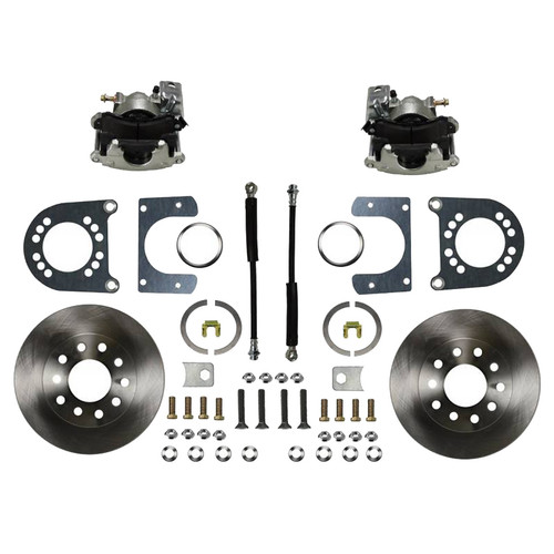 Leed Brakes RC0001 Brake System, Disc Conversion, Rear, 1 Piston Caliper, 11.000 in. Plain Iron Rotors, Iron, Zinc Plated, Ford 8 in. / 9 in, Kit
