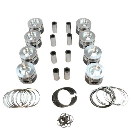 Mahle Pistons 930036055 Piston and Ring, PowerPak, Cast, Dish, 4.055 in. Bore, 1.951 in. Compression Height, 3.0 x 2.0 x 3.0 mm Ring Groove, Minus 40.70 cc, GM Duramax, Kit