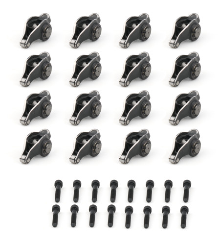PRW Industries, Inc. 60445218 Rocker Arm, Pro Series, 8 mm Pedestal Mount, 1.80 Ratio, Stainless, Natural, Ford Godzilla, Set of 16