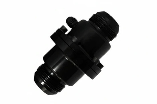 PWR North America 71-00021 Thermostat Housing, In-Line, 16 AN Male to 16 AN Male, 178 Degree Thermostat, Aluminum, Black Anodized, Each