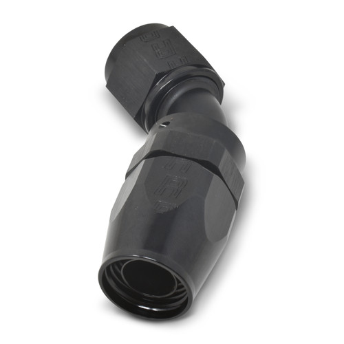 Russell 610135 Fitting, Hose End, ProClassic, 45 Degree, 16 AN Hose to 16 AN Female, Aluminum, Black Anodized, Each