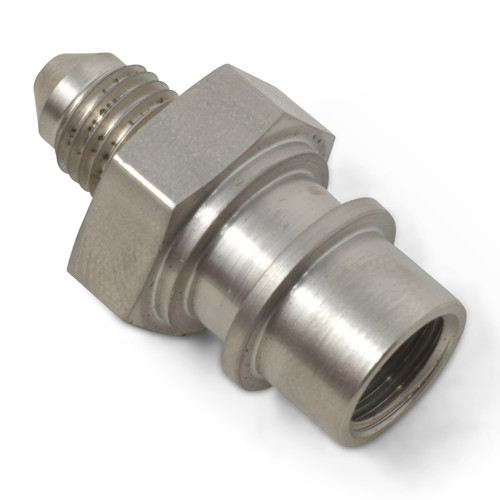 Russell 640411 Fitting, Adapter, Straight, 3 AN Male to 10 mm x 1.0 Female, Steel, Nickel Plated, Each