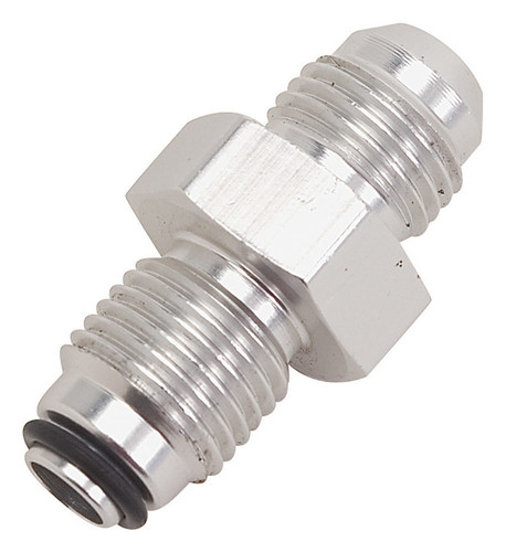 Russell 648010 Fitting, Adapter, Straight, 6 AN Male to 1/2-20 in. O-Ring Seal, Aluminum, Clear Anodized, Power Steering Systems, Each