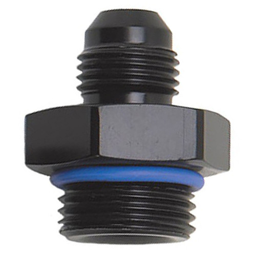 Russell 670640 Fitting, Adapter, Straight, 6 AN Male to 8 AN Male O-Ring, Aluminum, Black Anodized, Each