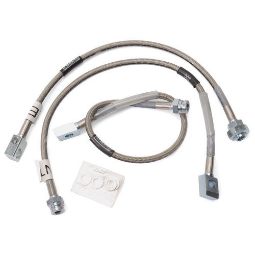 Russell 672370 Brake Hose Kit, DOT Approved, Braided Stainless, GM Fullsize Truck 1988-2000, Kit
