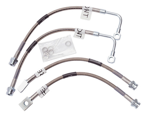 Russell 692180 Brake Hose Kit, Street Legal, DOT Approved, Braided Stainless, Chevy Corvette 1994-96, Kit