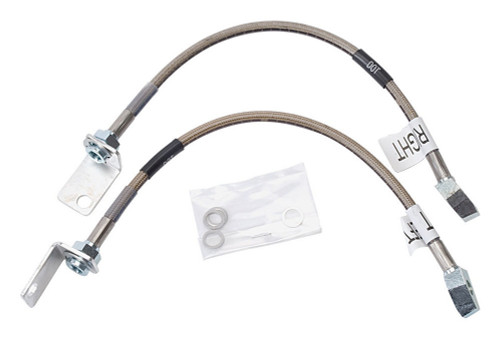 Russell 693150 Brake Hose Kit, Street Legal, Front, DOT Approved, Braided Stainless, Ford Mustang 1968-70, Kit