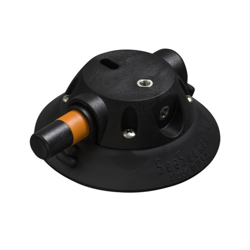 Seasucker VM1007B Dash Mount, Low Profile, Suction Cup, 4.5 in. Diameter, 1/4-20 in. Threaded Insert, Plastic, Black, Each